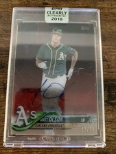 2018 Topps Clearly Authentic Matt Olson Red Autograph Auto /50