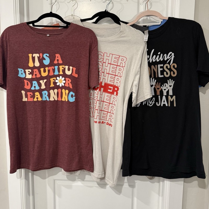 Teacher T-Shirt Bundle Lot Of 6 - Size  Large