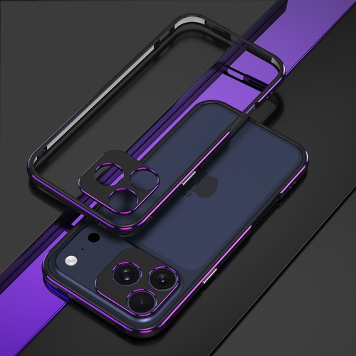 For iPhone 17 Pro Max/17 Pro Dual Color Metal Bumper Case with Camera Protector - Picture 20 of 27