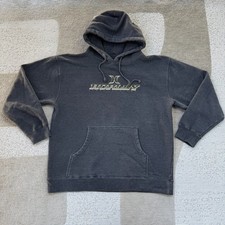 Vintage Hurley International Surfer Skater Gray Hoodie Mens M Y2K Grunge Sweater