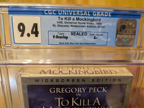 9.4 A+ To Kill a Mockingbird 1998 VHS Tape Sealed Graded CGC Gregory Peck - Picture 2 of 6
