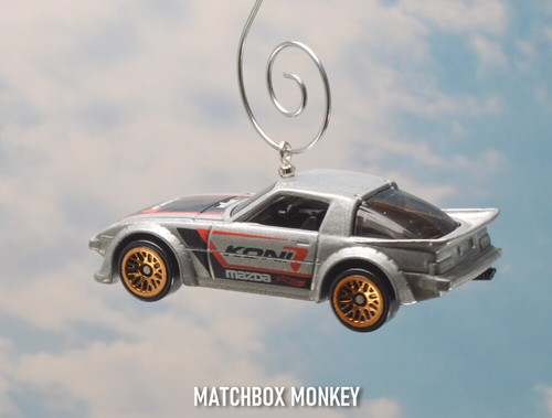 Silver Mazda RX-7 Racing Car Custom Christmas Tree Ornament Adorno Chrome RX7 - Picture 9 of 9