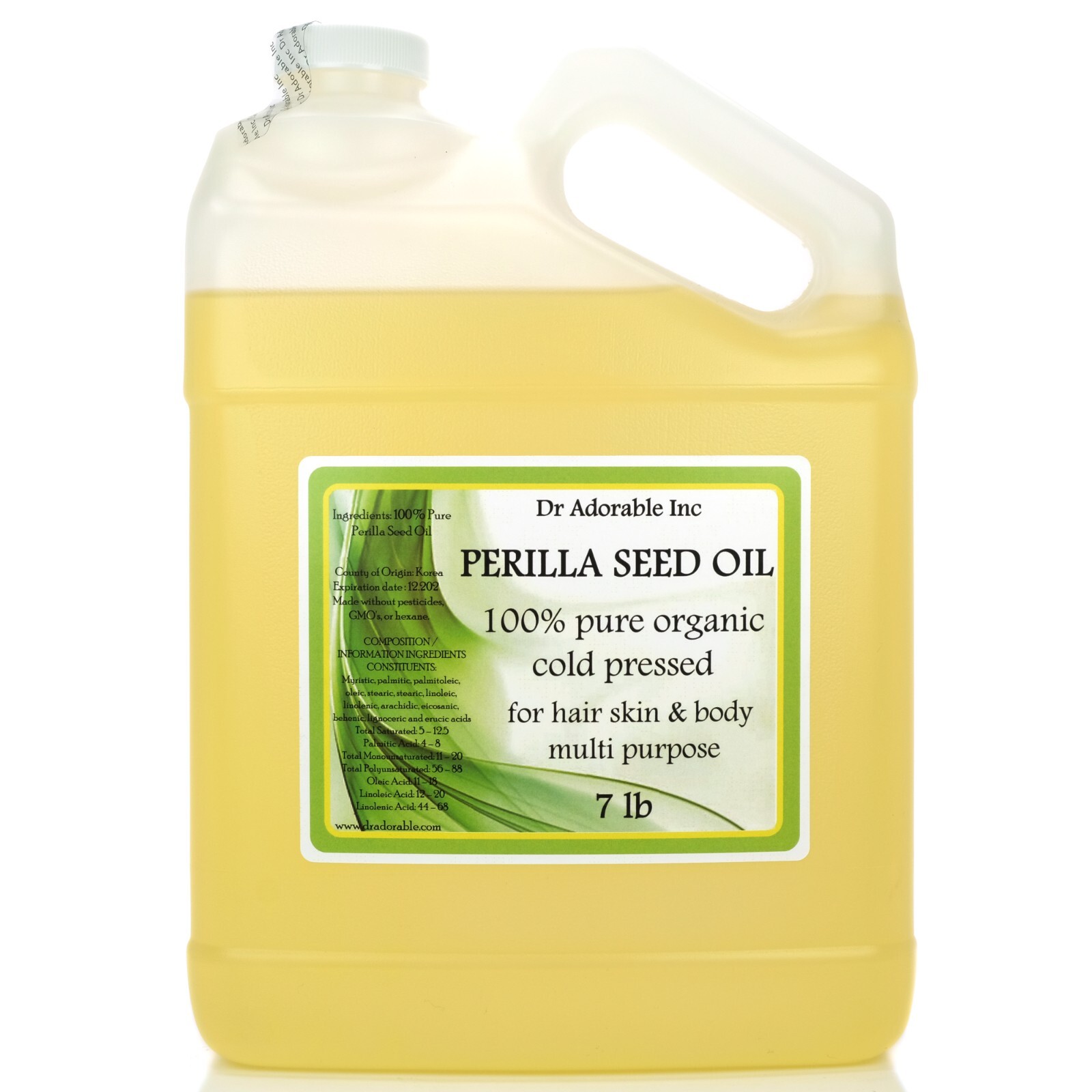 Cold Pressed Organic 100%  Pure Uncut Fresh