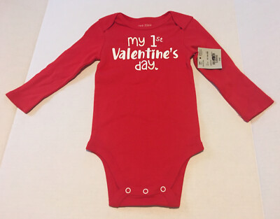 NWT Okie Dokie My 1st Valentine s Day Forever Red One Piece 18M SR$10 Snap