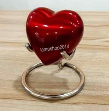 Cremation Urn for Ashes Keepsake Red Heart Urn with Box and Stand Adult Red Urn