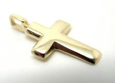 Kaedesigns Genuine 9ct 9K 375 Yellow Gold Plain Cross Pendant