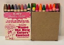 Vtg 1992 Crayola Crayons 16 Name the New Colors Contest, 16 Neon, 32 Total