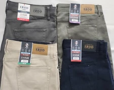 New Izod Men's Jeans Comfort Stretch Supersoft Knit Pants Great Gift NWT