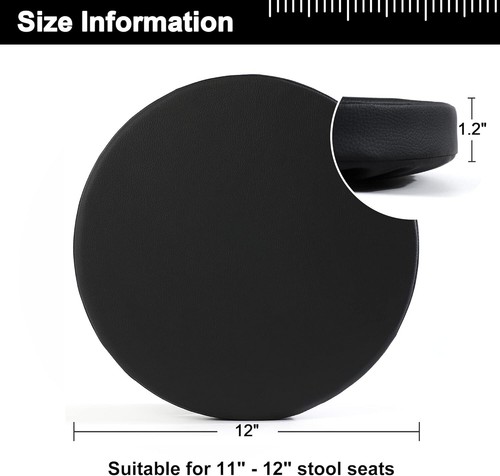 Round Bar Stool Seat Cushion with Elastic 12 Inch for Barstool Pad Cushion Cover - Picture 3 of 11