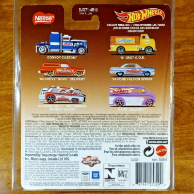 Hot Wheels Pop Culture Nestle Crunch Convoy Custom Blue Real