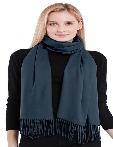 Charcoal Black 100% Cashmere Shawl Pashmina Wrap Hand Made in Nepal CJ Apparel - Picture 4 of 12