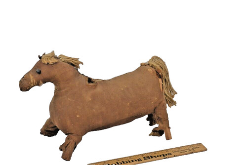 antique horse rag doll toy early 19th primitive folk art real original 18thc