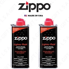 Zippo 4 fl oz (118ml) Premium Fuel Fluid For Zippo Lighters 2X Can Combo Set