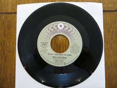 Pete Townshend   Let My Love Open The Door - 1980 - ATCO Records 7217 7'' Single