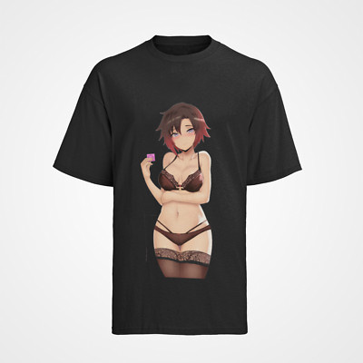 Herren T-Shirt Bio Baumwolle Sexy Hot Ruby Rose   Rwby Gift Love