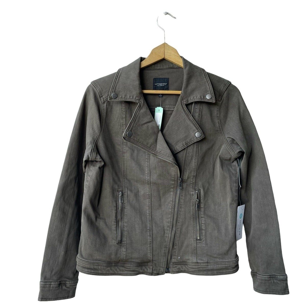 LIVERPOOL LOS ANGELES BRADFORD MOTO DENIM JACKET MEDIUM LIVERPOOL LOS ANGELES BRADFORD MOTO DENIM JACKET MEDIUM