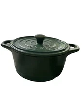 Parini Round Casserole 1 Quart Green Ceramic