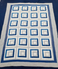 Vintage Beautiful Quilt Different Pieces Hand Woven size 80x61 inches