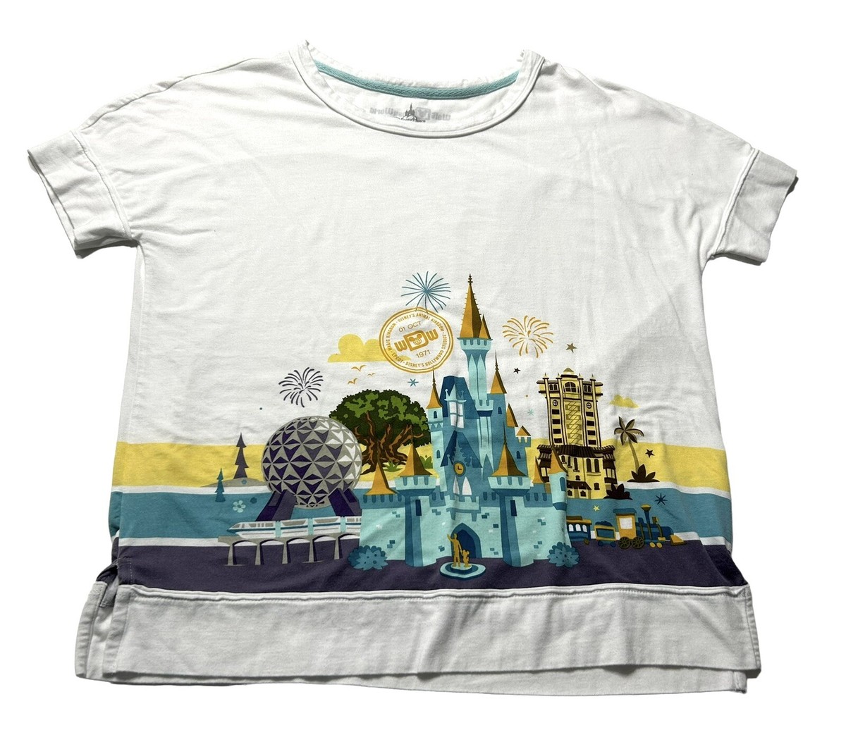 Disney Parks Walt Disney World 4 Park Icons White T-shirt