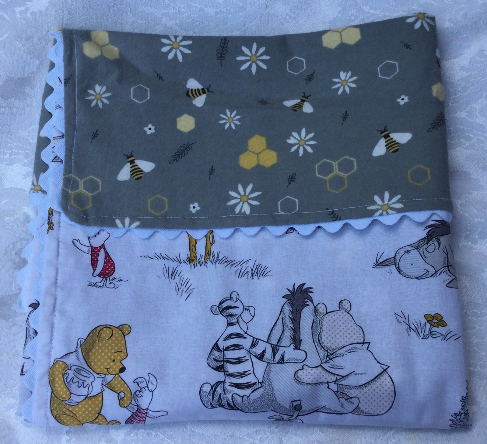 Winnie the Pooh Baby Blanket. Receiving Baby Blanket. Pooh Bear Baby Blanket. eBay