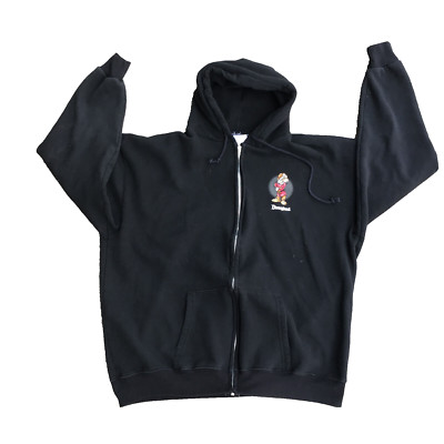 Vintage Disneyland Grumpy Zip Up Hoodie Adult Size XXL Black