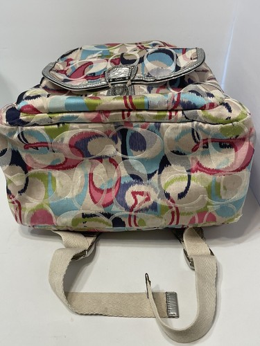 Coach Rucksack Mohn Ikat mit 2 authentischen Charms 19872 ""16Hx"" 12Lx"" 8W selten!!! - Bild 5 von 15