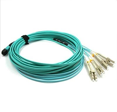 10M MPO/MTP to 8 x LC (4 Duplex) 8 Strands Breakout Cable,QSFP 40GBase-SR4, O...