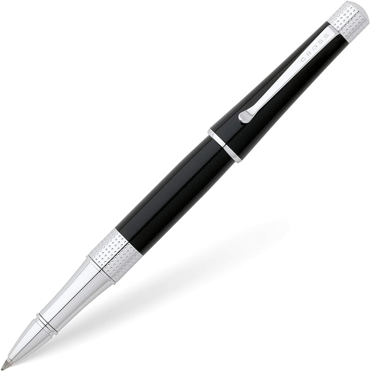 Cross Beverly Rollerball Pen, Black Lacquer Chrome, Brand New In