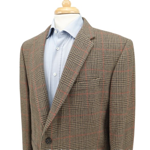 Banana Republic Guabello Suit Jacket Pants Gray Check 40R 32W X 30
