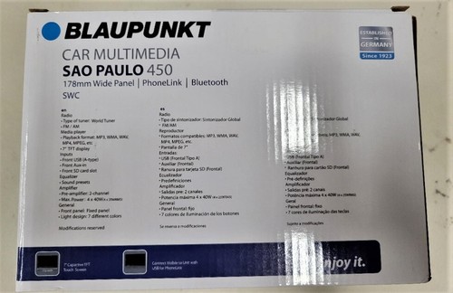 BLAUPUNKT SAO PAULO 450 AM/FM 7″ Display, MP5, Multimedia, Melis OS, BT NEW - Picture 3 of 5
