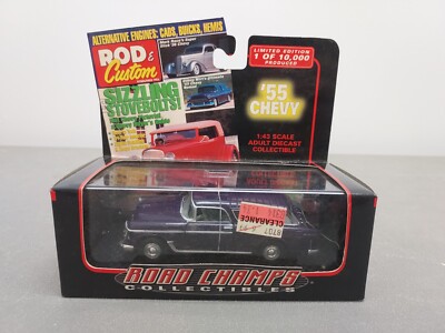 Road Champs 1955 Chevy Nomad Purple 1:43 Scale Limited Edition NOS Rod & Custom