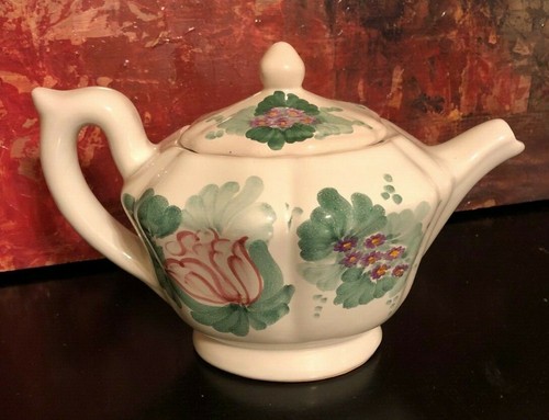 Fortebraccio Ceramiche Italy Floral Crate & Barrel Coffee Teapot + Sugar Bowl - Picture 4 of 12