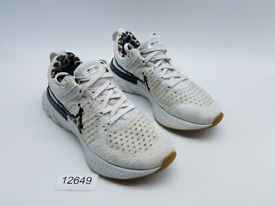 Nike React Infinity Run Flyknit 2 Womens Size 6.5 Running Shoes Platinum Leopard