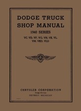 1940 Dodge Truck Shop Service Repair Manual Engine Drivetrain Electrical Brakes