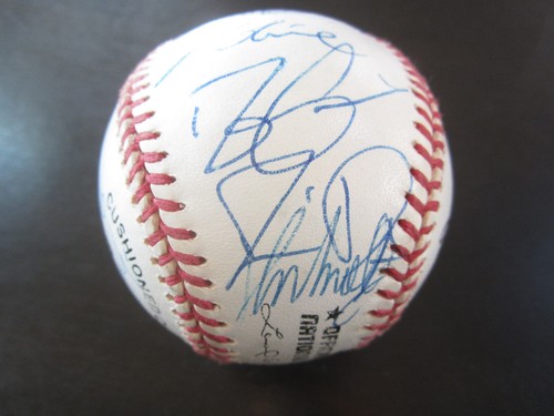 1996 Atlanta Braves Team Signed Baseball JSA Bobby Cox Tom Glavine Chipper Jones - Picture 8 of 12
