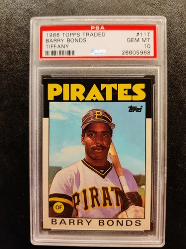 1986 Topps Traded BARRY BONDS Tiffany Rookie RC PSA 10 