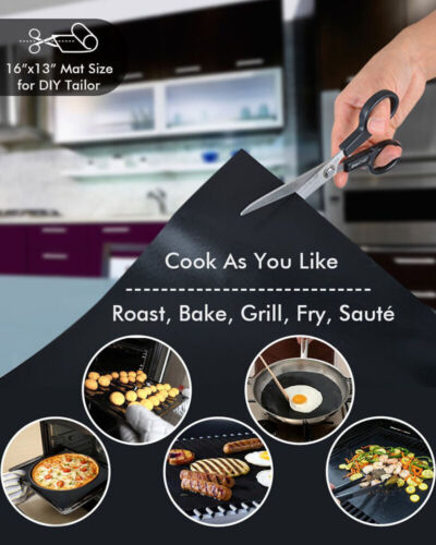 BBQ Grillmatte antihaft Unterlage Grillmatten Folie Back Matte Bratfolie Set - Bild 6 von 46