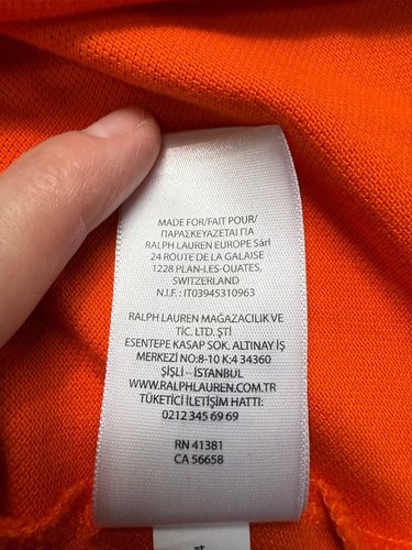 Polo Ralph Lauren Custom Slim Fit Embroidered Crest Orange Polo Shirt Size 2XL - Picture 13 of 14