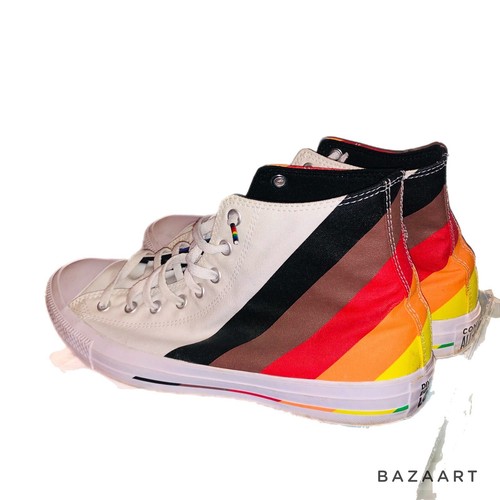 Converse HighTop Rainbow Pride, Diversity, Equality,Love Sz 15 Woman / 13 Men - Picture 12 of 13