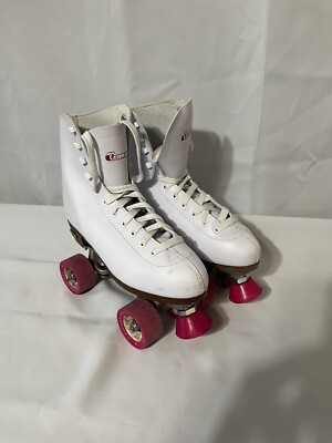 Chicago Women's Classic Roller Skates Premium White Quad Rink Skates,  Size
