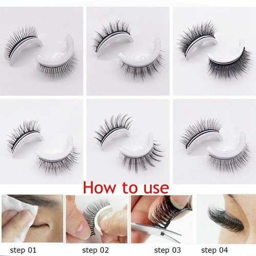 2pcs/box Reusable Self-Adhesive Eyelashes Natural Multiple Reversible Glue-Free - Picture 7 of 28