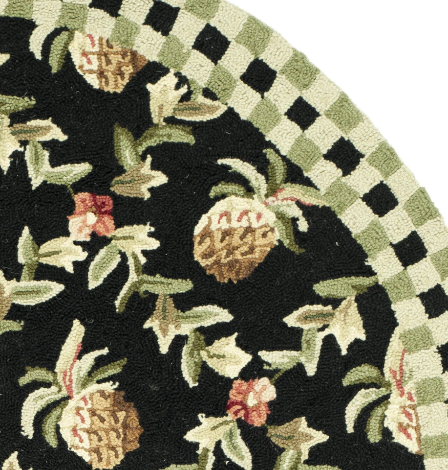 Safavieh Chelsea BLACK / IVORY 4'-6" X 6'-6" Oval Area Rug - HK164A-5OV - Image 2 of 3