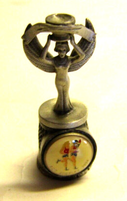 1984 LA Summer Games Pewter Figurine w/Two Runners One With Torch