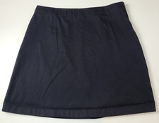 Lands' End Black A-Line Side Zip Skirt Cotton/Polyester Women's Size 12