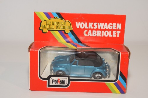 A85 1:43 POLISTIL CE 43 CE43 VW VOLKSWAGEN BEETLE BEETLE CABRIOLET MET. BLUE MIB - Picture 14 of 14