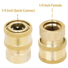 RIDGE WASHER pressure washer coupler brass fitting, 1/4" FNPT (2 pack)