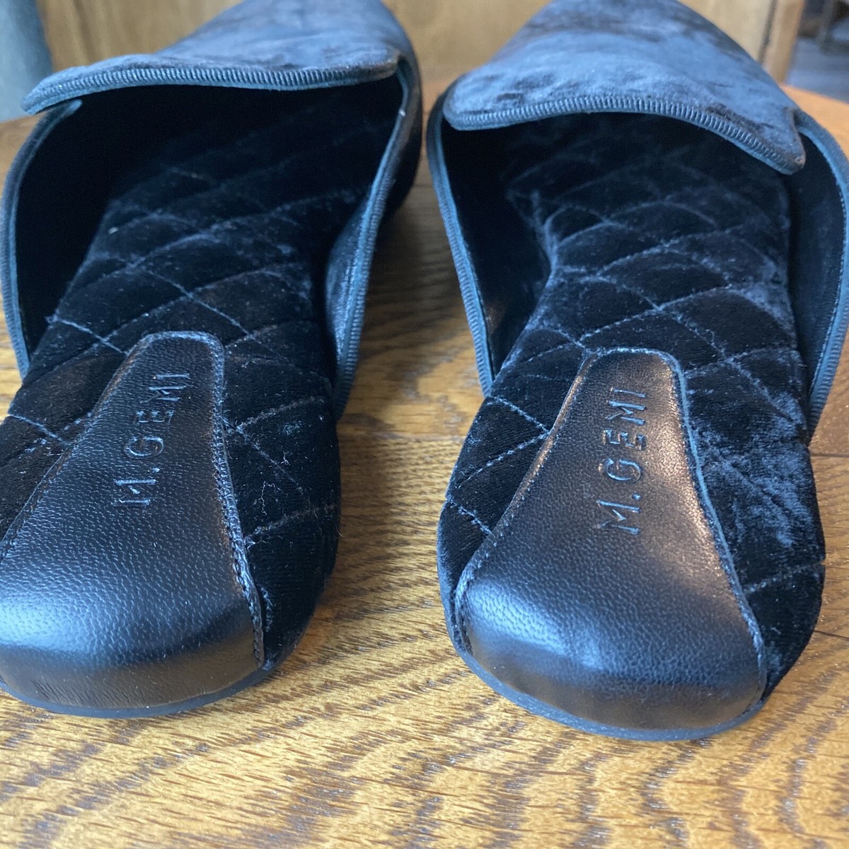 M. Gemi’s Velvet Smoking Slipper The Piera - Black - Velvet - M.Gemi main image 2