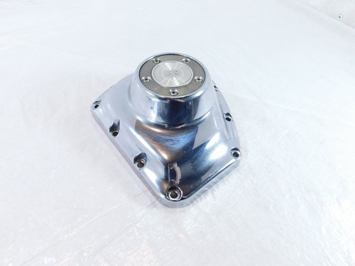 Harley Twin Cam Touring Softail Dyna Chrome Logo Right Engine Cam Gear Cover - Picture 1 of 9