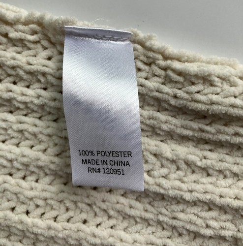 So Open-Knit Sweater, Youth Girls, Size XS, Warm White - Picture 8 of 9