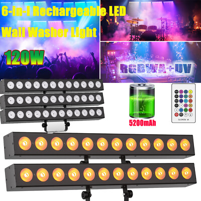 1-8PCS 120W 12LED Wall Washer Light Bar DJ Party Stage Performance Effect Light